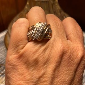 2cTW diamond cluster ring Size 7